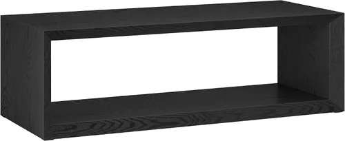 Vista 12 de Henn&Hart - Mesa de centro moderna de 48 pulgadas, color blanco haya Open lower shelf provides spacious surface and storage while keeping a modern