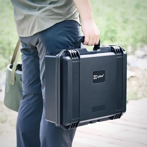 Vista 8 de Lykus Titan MA310 - Funda rígida impermeable para DJI Air 3S/Air 3 y DJI RC 2/RC-N2, cordón de soporte [solo funda] CASE ONLY,Fits Fly More