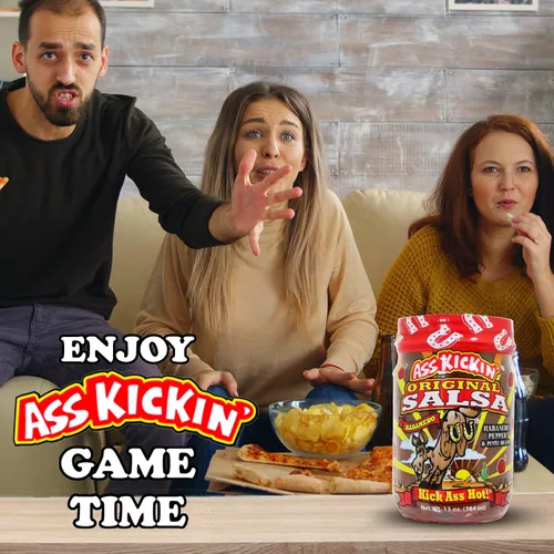 Vista 3 de KICKIN' - Salsa picante picante original, 13 onzas, salsa de habanero picante gourmet prémium para patatas fritas de tortilla, verduras y burritos