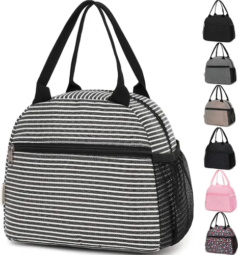 Vista 16 de GYEUKHAM - Bolsa de almuerzo para mujeres, fiambrera para hombres adultos y niños niñas, pequeña y linda, con gran capacidad, bolsa de almuerzo