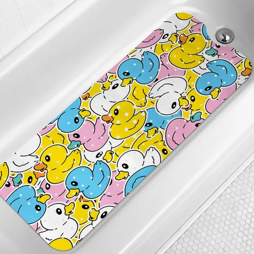Vista 12 de LNOND Alfombra de baño para niños, alfombrilla de baño con diseño de tiburones marinos, alfombrillas de baño antideslizantes para niños