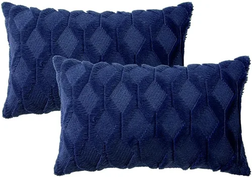 Vista 23 de MIULEE juego de 2 fundas de almohada de lana sintética, bordadas, para sillón, sofá, dormitorio, auto, fundas decorativas