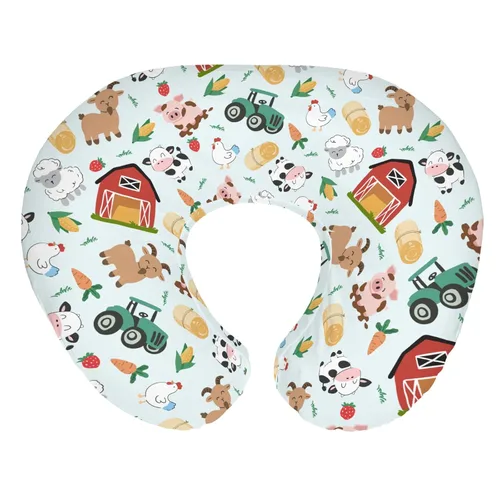 Vista 13 de Boho Farm Life - Fundas de almohada de lactancia para niños y niñas, tractor, granero, prado, funda de almohada de lactancia para almohadas