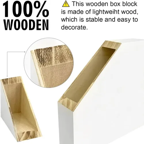 Vista 3 de Inspirational Wood Block Signs Be the Person You Want to Work With Wooden Box Sign for Home Shelf Office Tabletop Desk Decor Funny Motivational