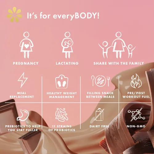 Vista 6 de Boobie Body Superfood Protein Batido para mamás, proteína en polvo para embarazo, apoyo a la lactancia para aumentar el suministro de leche