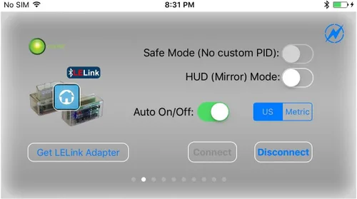 Vista 4 de LELink ^2 Auto configurable encendido/apagado Bluetooth de baja energía BLE OBD-II OBD2 herramienta de diagnóstico del coche para iPhone/iPod/iPad