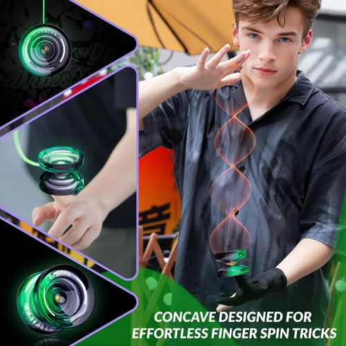Vista 2 de MAGICYOYO Paquete de 3 yoyos sensibles para niños principiantes, K2