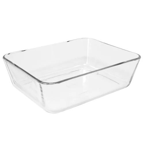 Vista 3 de Pyrex (1) plato de vidrio 7212 y (1) tapa azul marino 7212-PC - Fabricado en los Estados Unidos