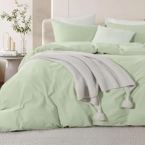 Vista 15 de NEXHOME PRO Funda de edredón Twin XL 100% algodón lavado, transpirable, duradera, texturizada, similar al lino, juego de ropa de cama para el hogar
