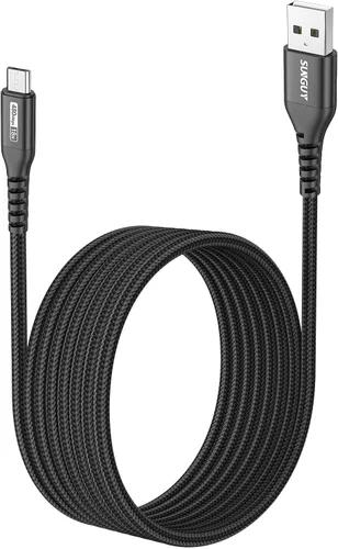 Vista 19 de SUNGUY Cable micro USB corto de 6 pulgadas, paquete de 3, cable USB a micro USB de 0.5 pies, cable de transferencia de datos USB 2.0 trenzado