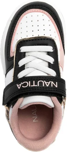 Vista 4 de Nautica Tenis para niñas con correa ajustable y correas elásticas Zapatos casuales cómodos (bebéniño pequeño)