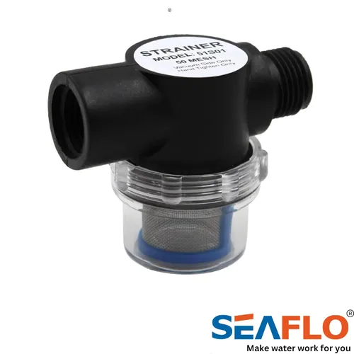 Vista 5 de SEAFLO Filtro de filtro en línea para bomba de agua (51S01) - Entrada/salida NPSM de 1/2 pulgada - Reemplazo de RV - Compatible con bombas Shurflo