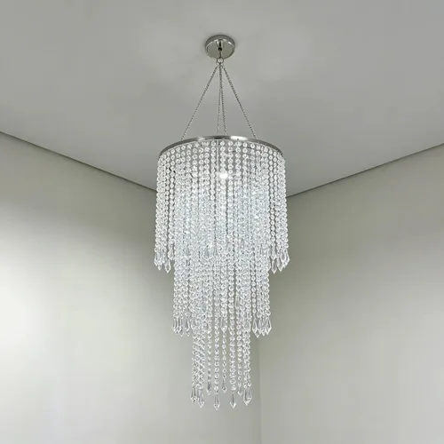 Vista 10 de Candelabros brillantes con cuentas iridiscentes de 8.6 pulgadas de diámetro para centro de mesa de boda, sala de estar, dormitorio, evento y fiesta