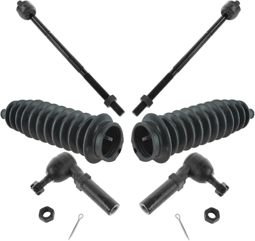 Vista 123 de TRQ Kit de dirección delantera con barra de acoplamiento de fuelle de piñón y cremallera compatible con Toyota Echo 2000-2005