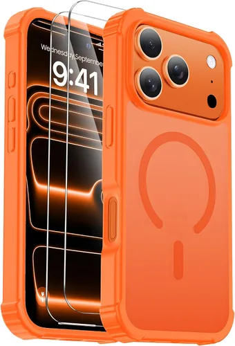 Vista 27 de Funda para iPhone Air [compatible con MagSafe] [2 protectores de pantalla] [prueba de caídas de grado militar] Funda magnética resistente