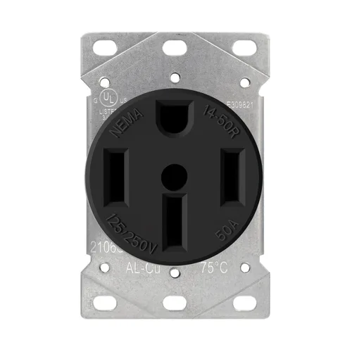 Vista 13 de AIDA Receptáculo para secadora de 30 amperios, 3 polos, 4 cables, 125/250 voltios, 14-30R, montaje empotrado, resistente, listado UL, paquete de 1