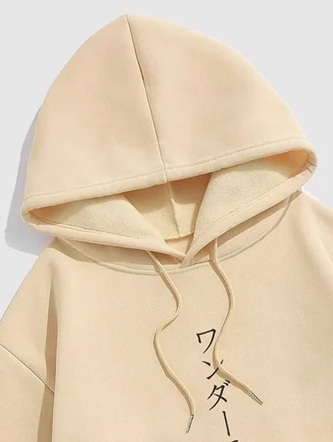 Vista 3 de ZAFUL Sudadera con capucha con cordón para hombre, unisex, de manga larga, sin botones, casual