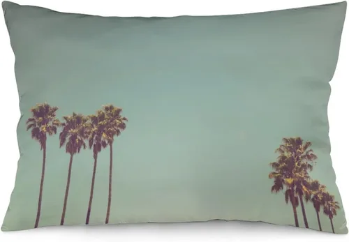 Vista 14 de Protector de almohada de playa con palmeras tropicales de 16 x 14 pulgadas, palmeras de playa, paisaje marino costero, decorativo, rectangular