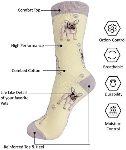 Vista 2 de Calcetines para amantes de las mascotas, divertidos, para todas las estaciones, talla única, para mujeres y hombres, regalos de gatos y perros