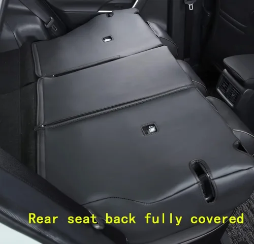 Vista 10 de Fundas de asiento RAV4 de ajuste personalizado, piel sintética impermeable para Toyota RAV4 2013-2018 (beige)