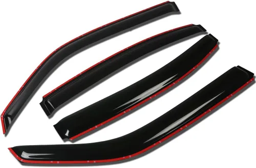 Vista 27 de Auto Dynasty 2 piezas viseras de ventana con cinta adhesiva protector de lluvia compatible con Dodge Stratus Chrysler Sebring 2001-2005 Cupé de 2
