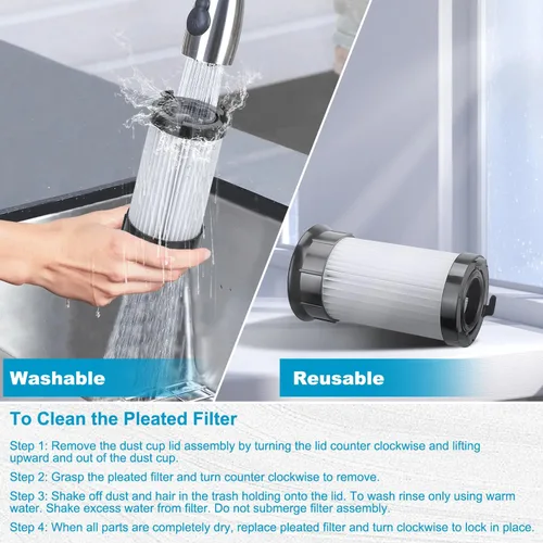 Vista 4 de HASMX Filtro HEPA de repuesto para Eureka Vacuum Series 4700 5550, Boss Power Plus, Envirocare 927, Eureka Maxima sin bolsa modelos 4700