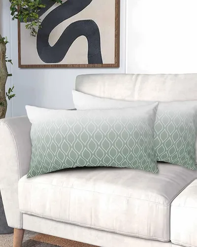 Vista 2 de Fundas de almohada de tamaño King de Marruecos verdes, fundas de almohada suaves para cama, fundas de almohada decorativas de lujo, funda de cojín