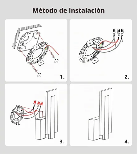 Vista 7 de Apliques de Pared Modernos con Conexión Directa, Ajuste de Brillo Sin Escalas del 10%-100%, 7W, LED de Acrílico, Luz de Pared Adecuada para Sala