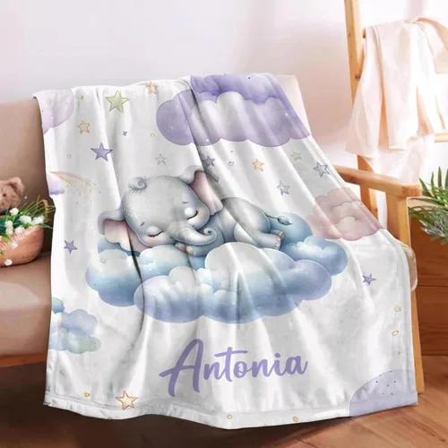 Vista 11 de Manta de bebé personalizada para niñas y niños pequeños, recién nacidos, regalos personalizados de vaca floral con nombre y texto, 40 x 30 pulgadas