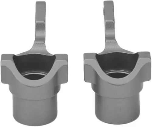 Vista 6 de Tbest 2 piezas de aleación de aluminio para nudillos de brazo de dirección (L/R) para 4WD Optima Maxima RC Car (plata) accesorios