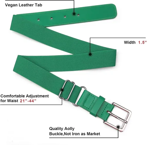 Vista 3 de UnFader Conjunto de calcetines y cinturones de béisbol para jóvenes y adultos, cinturones elásticos ajustables de sóftbol y calcetines para niños