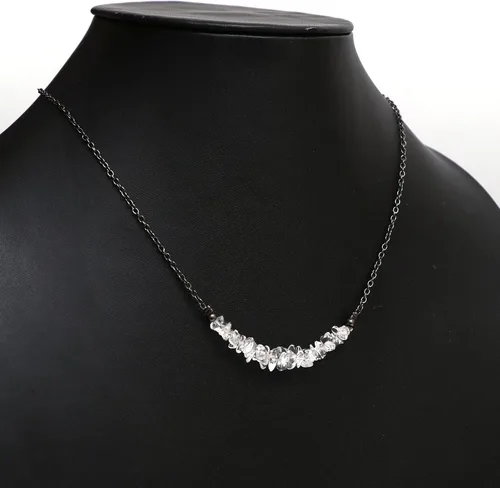 Vista 28 de Gempires - Collar de barra de chips naturales, cristales curativos de energía, regalo de cumpleaños, regalo para ella, joyería de piedras preciosas