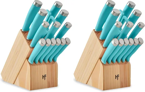 Vista 7 de Hampton Forge Epicure True Aqua - Juego de cuchillos (15 piezas)