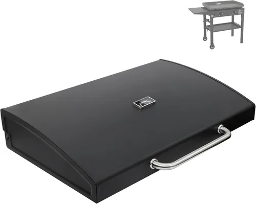 Vista 13 de Tapa con bisagras mejorada para Blackstone de 17 pulgadas 1832 Adventure Ready, tapa de plancha para parrilla 1832, tapa dura de plancha