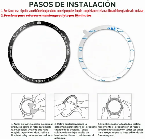 Vista 4 de Abanen Bisel de reloj para Garmin Fenix 7X Sapphire Solar, acero inoxidable pulido cubierta adhesiva antiarañazos, anillo de cubierta protectora
