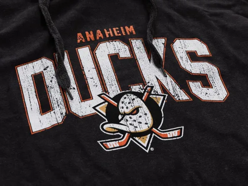 Vista 4 de Calhoun NHL Sudadera con capucha unisex Acid Wash - Sudadera de forro polar vintage para fanáticos Anaheim Ducks