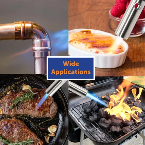 Vista 8 de Flame King FK-PV777CGA - Mini cabezal de soplete de propano de 10,000 BTU para cocina, soldadura, sellado, carbón/iluminación para fogatas
