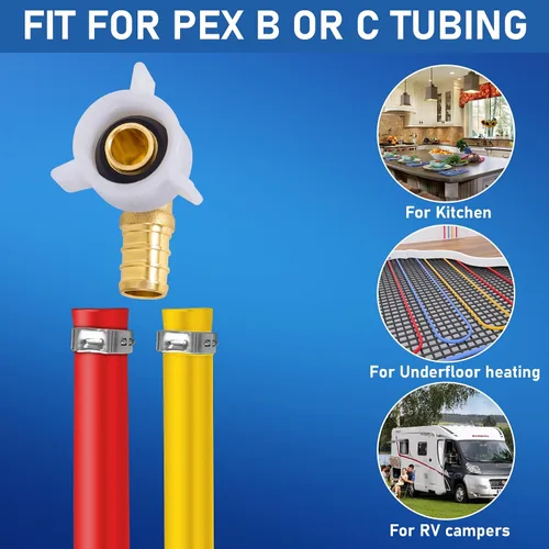 Vista 4 de PEX 1/2 "x 1/2" NPT Codo giratorio roscado hembra NPSM accesorios de latón para crimpado, accesorios Pex 1/2 pulgada 90 grados giratorio hembra