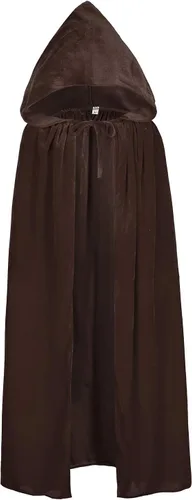 Vista 2 de Aricy Capa de terciopelo con capucha para niños, para navidad, halloween, juego de rol, disfraz, cosplay