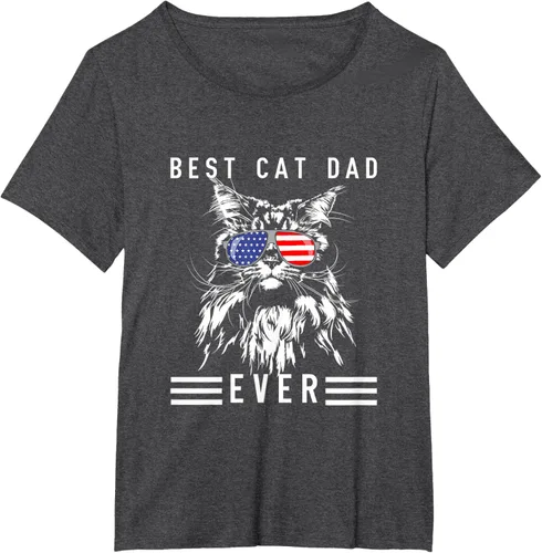 Vista 21 de Funny Maine Coon Cat Best Cat Dad Ever Funny Cat Maine Coon Camiseta, Negro, S