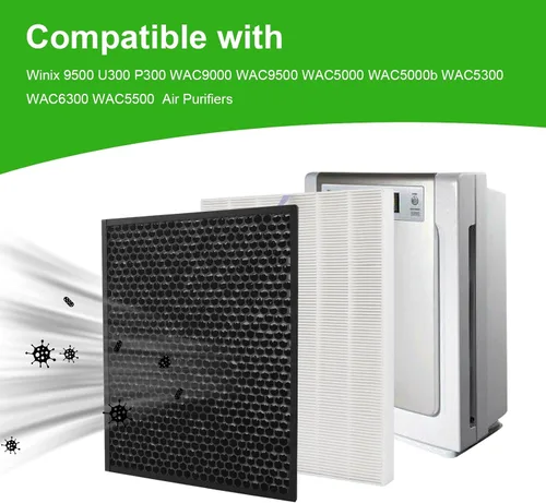 Vista 2 de 114190 Filtro de repuesto B para purificadores de aire Winix: filtro de repuesto 9500 U300 P300 WAC9000 WAC9500 WAC5000 WAC5000b WAC5300 WAC6300