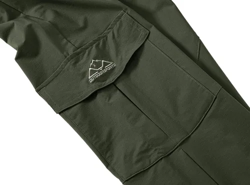 Vista 5 de BASUDAM Pantalones cargo de senderismo para hombre, de secado rápido, ligeros, elásticos, resistentes al agua con bolsillos