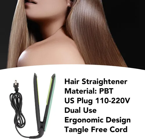 Vista 2 de Plancha de pelo de doble uso, cable, calor frontal adecuado para salón de belleza y uso doméstico, enchufe de EE. UU. 110-220V