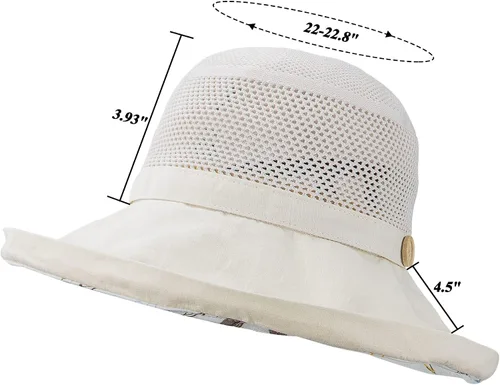 Vista 4 de Sombrero de playa con protección UV para el sol de verano Beige