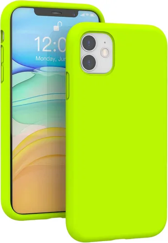 Vista 210 de Funda de silicona líquida compatible con iPhone 12 Pro Max 6.7 pulgadas, funda de gel de protección completa con forro de microfibra, funda