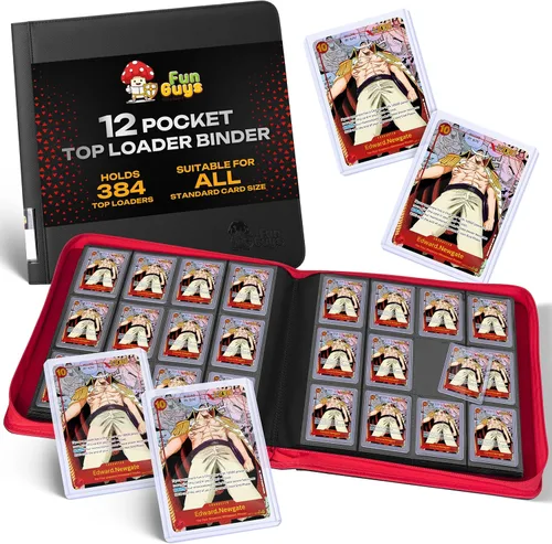 Vista 11 de FunGuys Toploader - Carpeta de almacenamiento para tarjetas intercambiables, 384 12 bolsillos para Yugioh, MTG, TCG, carpetas de tarjetas para 12