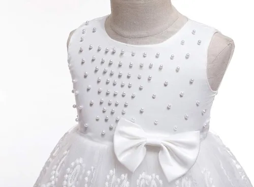 Vista 8 de Vestido para niña de flores para desfiles, vestidos formales de fiesta, boda, bordado de flores 3D, vestido de fiesta de encaje de tul