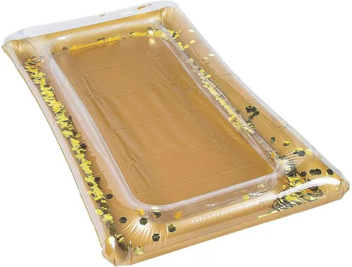 Vista 2 de Forum Novelties Luau - Enfriador inflable para bufé, 28 x 53 pulgadas, multicolor, Fiesta