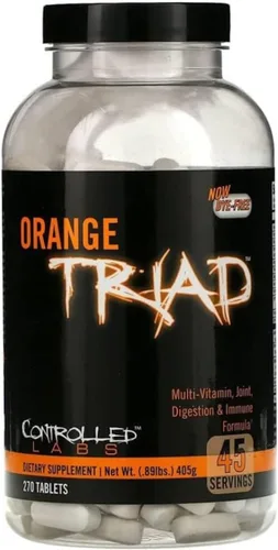 Vista 3 de CONTROLLED LABS Orange Triad - Multivitamínico diario, suplemento deportivo sin hierro para entrenamiento, digestión, sistema inmunológico