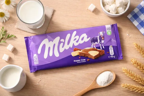 Vista 6 de Milka Chocolate con manchas de vaca 3.53 oz